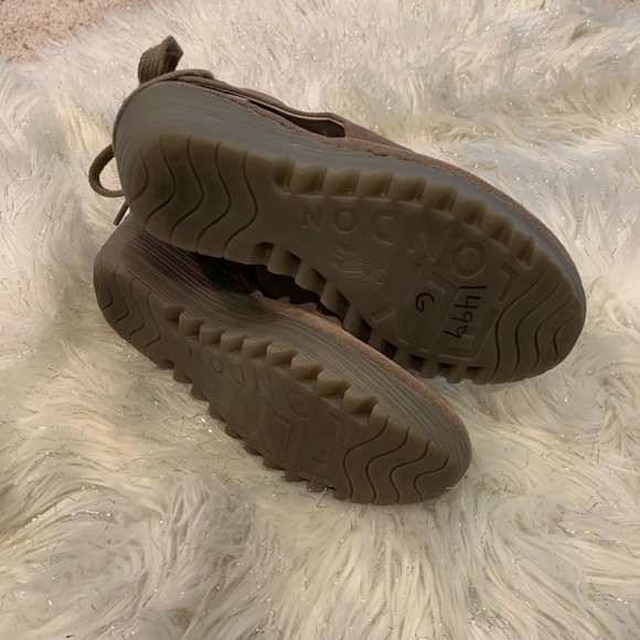 Fly London Yema Open Toe Suede Wedge - Picture 12 of 14